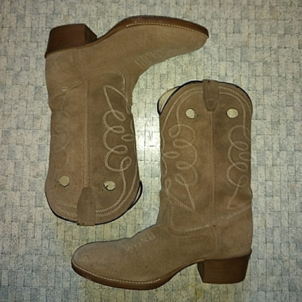 Suede Cowboy Boots